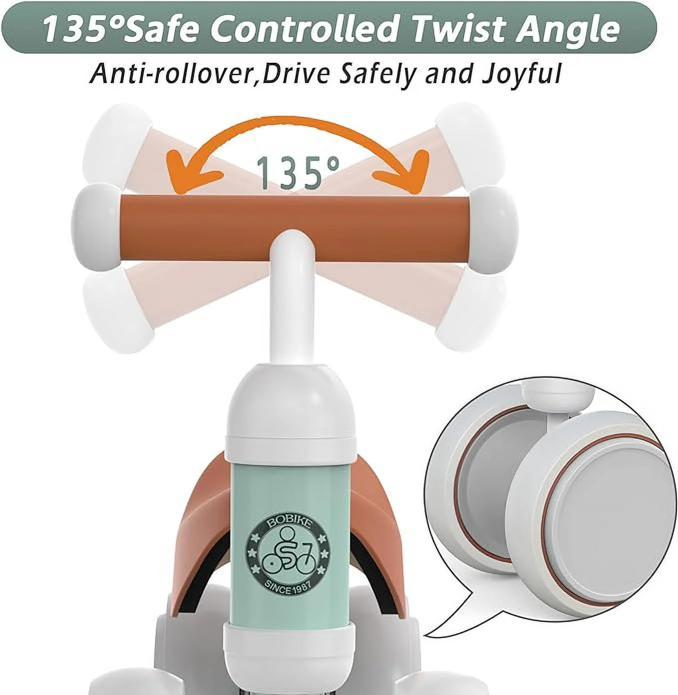 Open Box Bobike Baby Balance Bike Toys 10-24 Months Kids Toy Boy & Girls - Light green