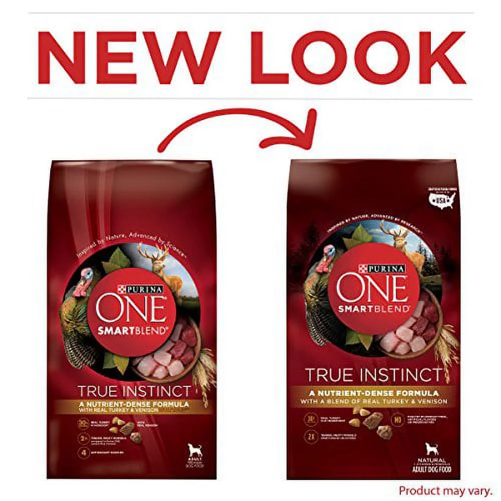 Purina ONE SmartBlend True Instinct Turkey and Venison Formula Dry Dog Food, NEW