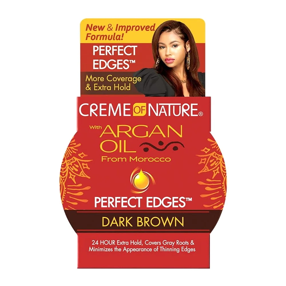 Creme of Nature Perfect Edges with Argan Oil, Dark Brown, 2.25 Oz..