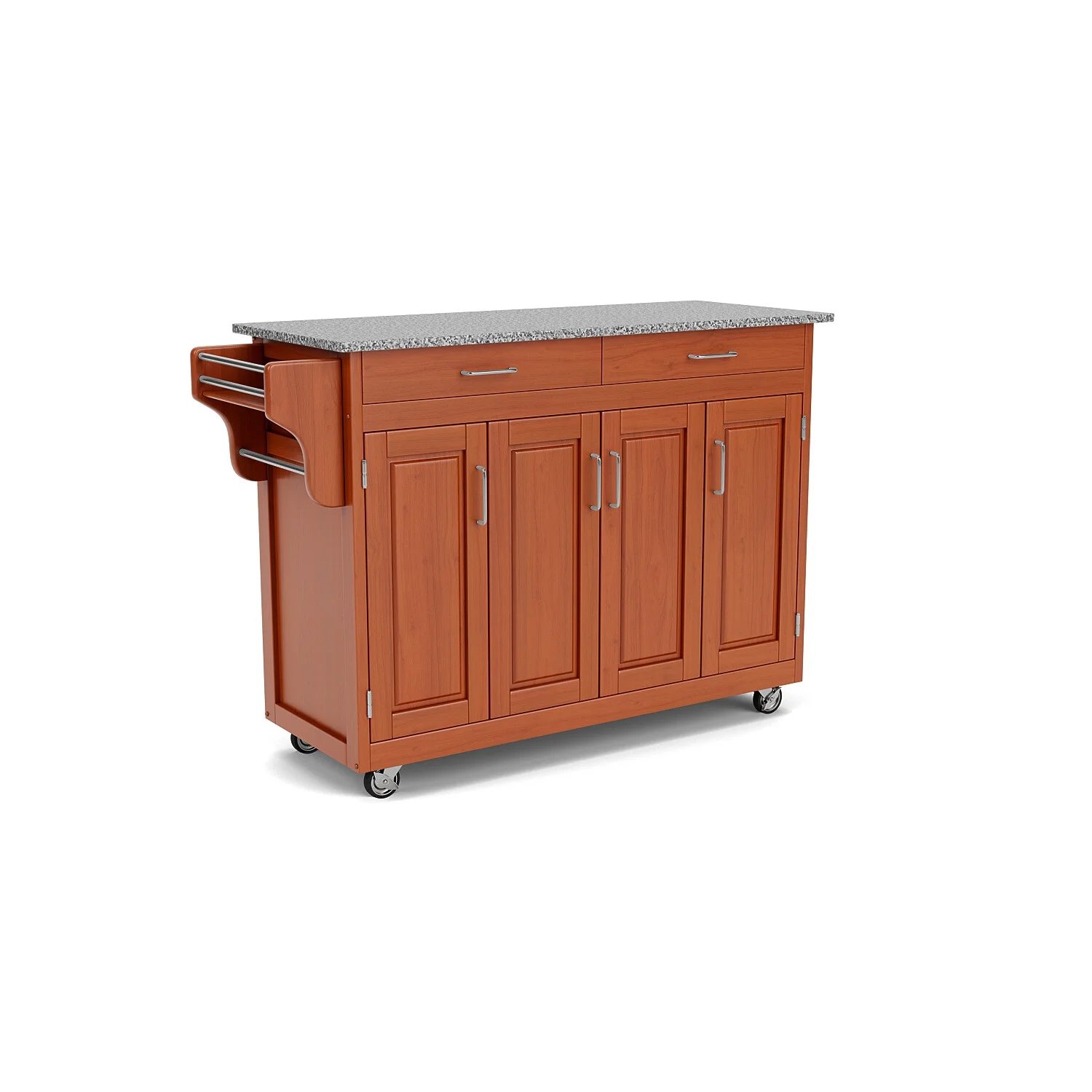 Homestyles Create-a-Cart Wood Rolling Kitchen Cart in Brown