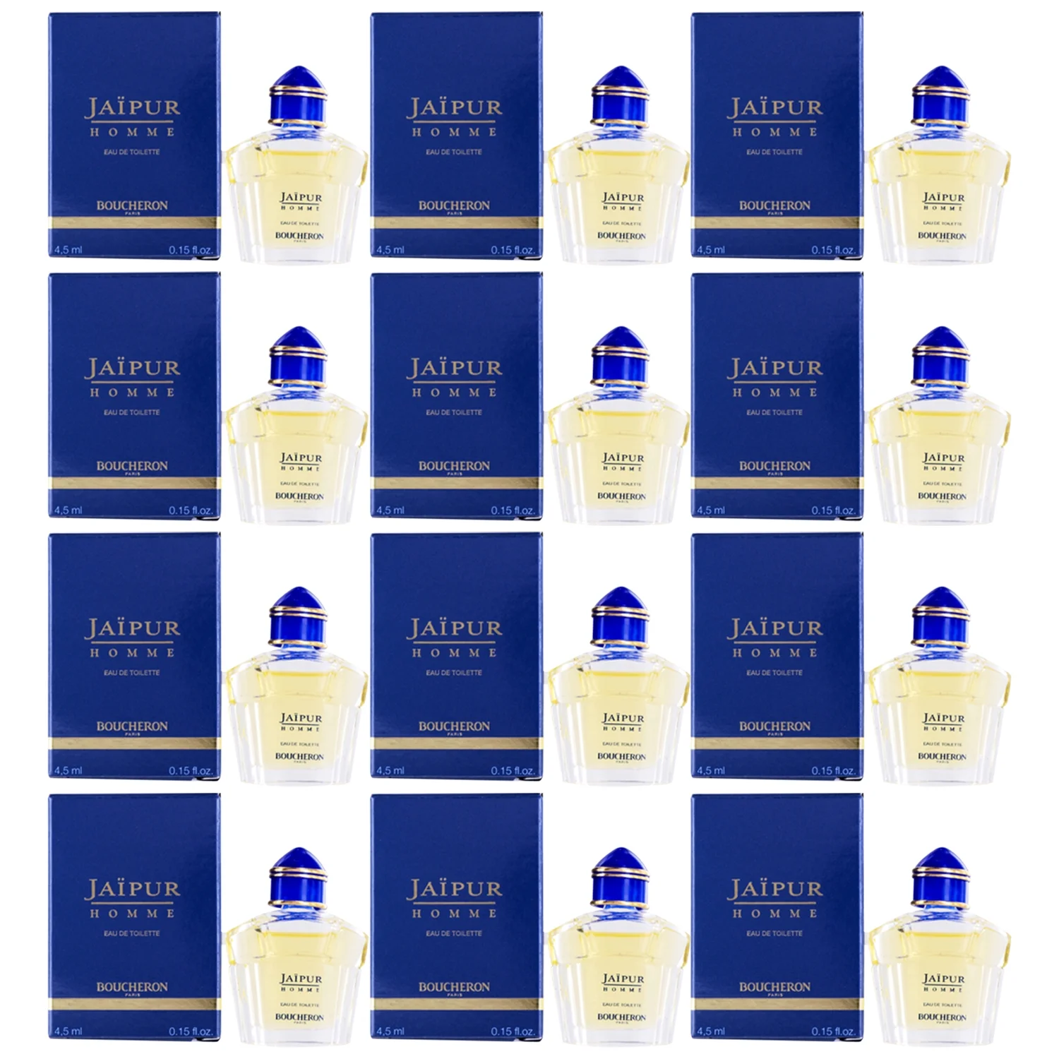 Pack of (12) BOUCHERON Jaipur Homme for Men, 0.15 Fl Oz