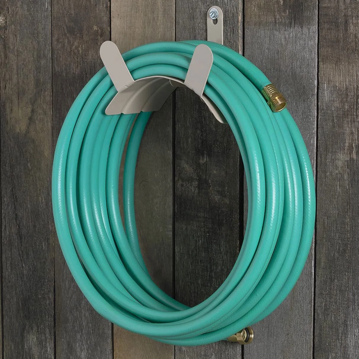 Liberty Garden 125-Foot Tan Basic Steel Wall Mount Garden Hose Butler