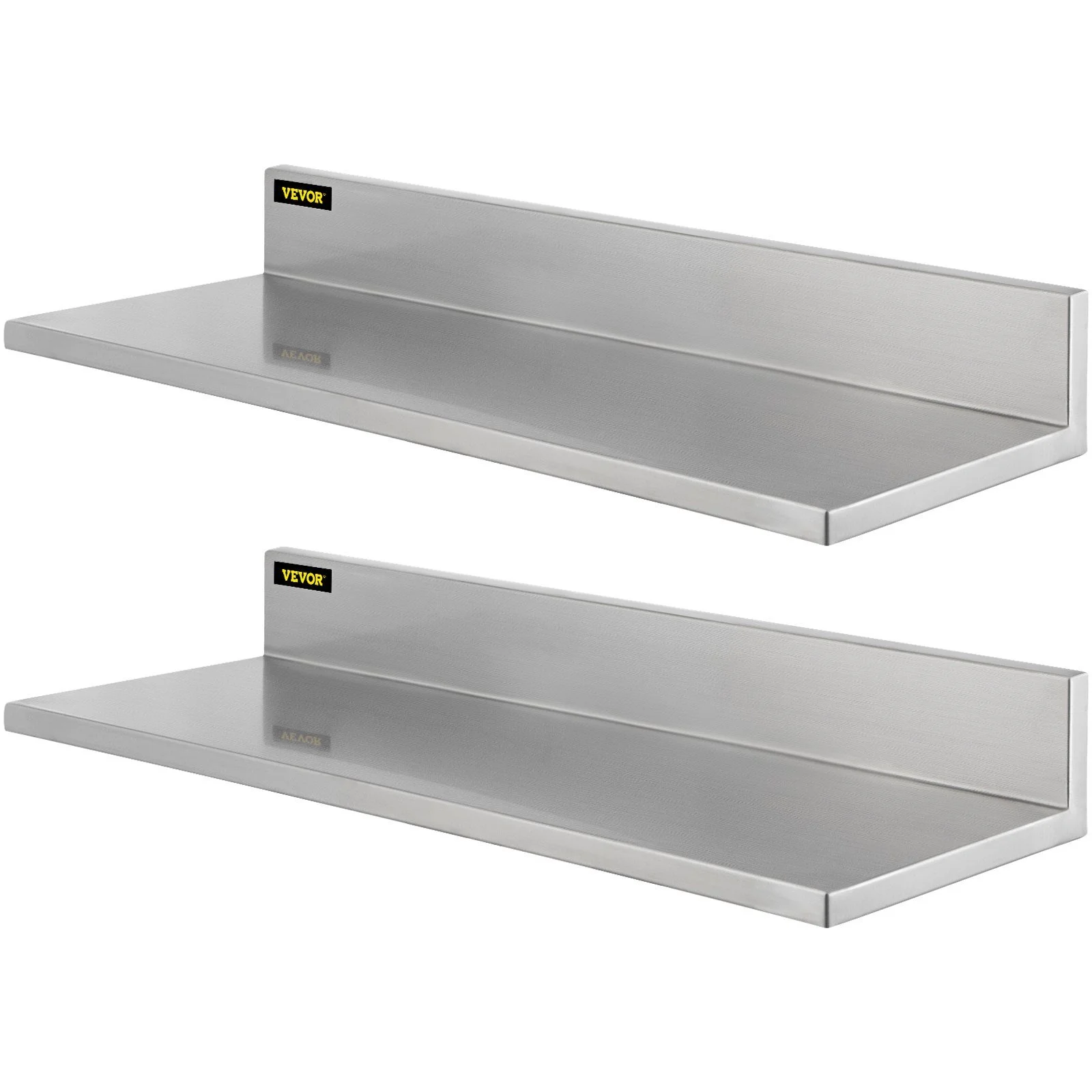 Vevor LYBJJBD824IN2QARFV0 44 lbs Stainless Steel Wall Shelf - 2 Piece