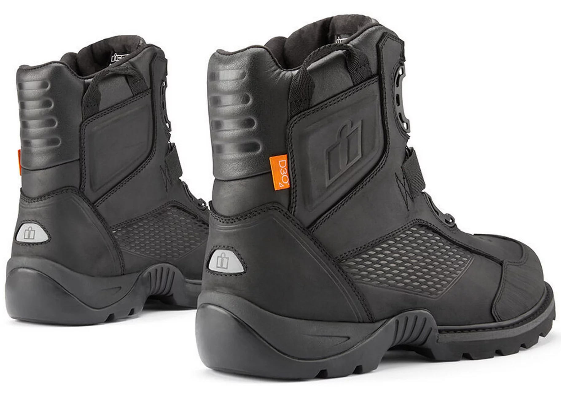 Icon Stormhawk Mens Waterproof Motorcycle Boots Black 7 USA