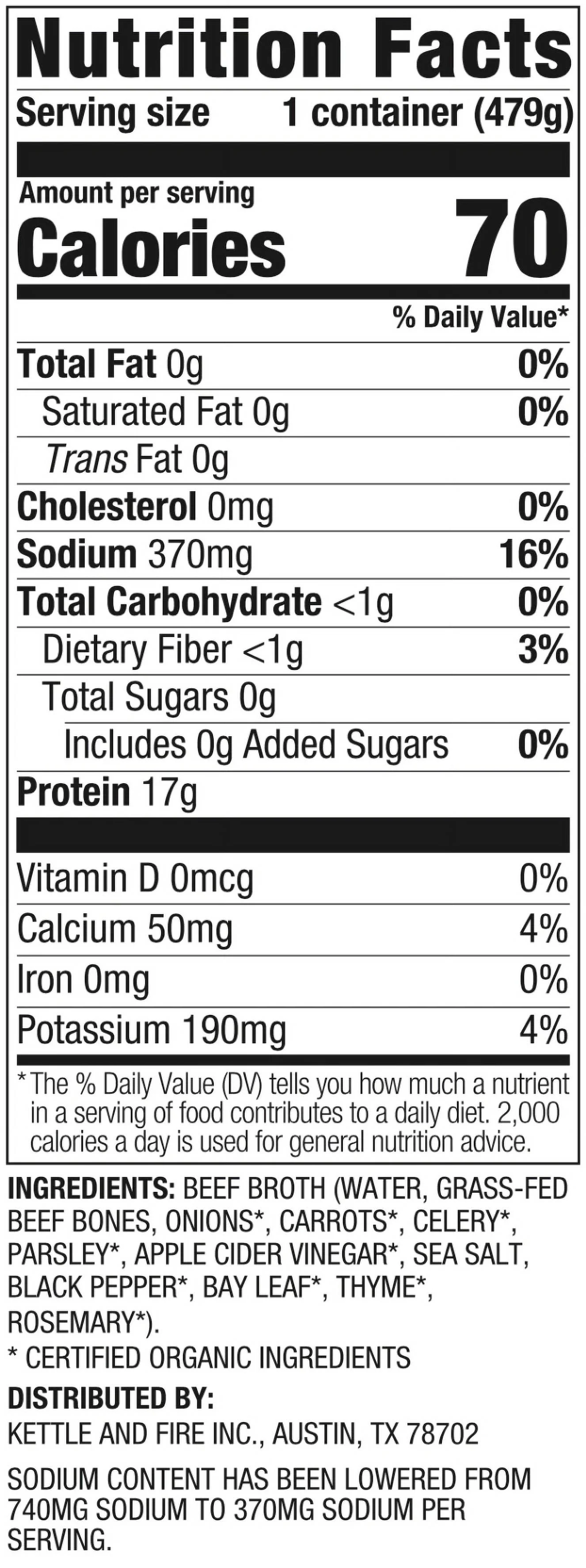 6 Pack: Reduced Sodium Beef Bone Broth