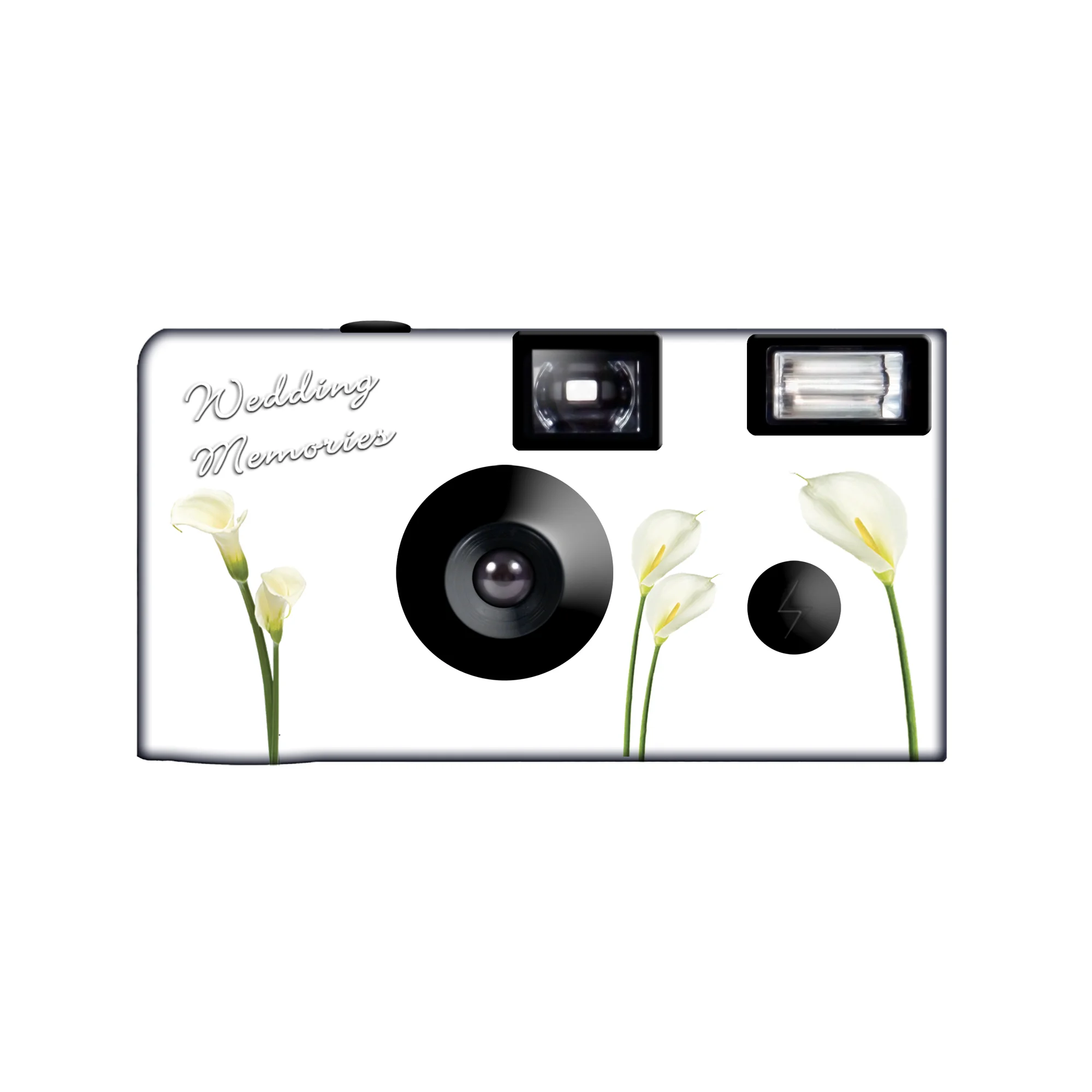 5 Calla Lilies Wedding Disposable Cameras, Anniversary, Single use, Flash WM-50407-5pk