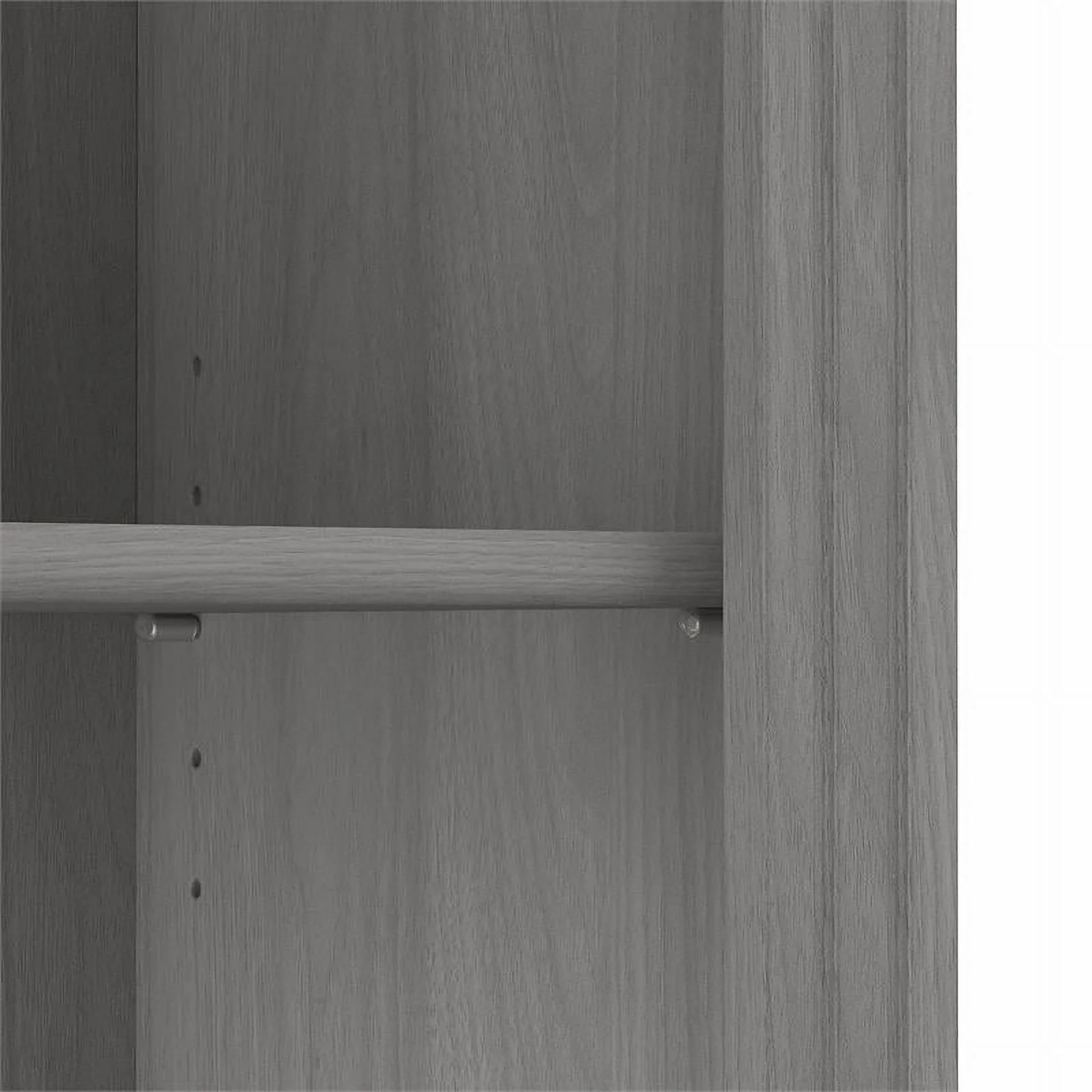 Pemberly Row Tall 5 Shelf Bookcase in Modern Gray - Engineered Wood