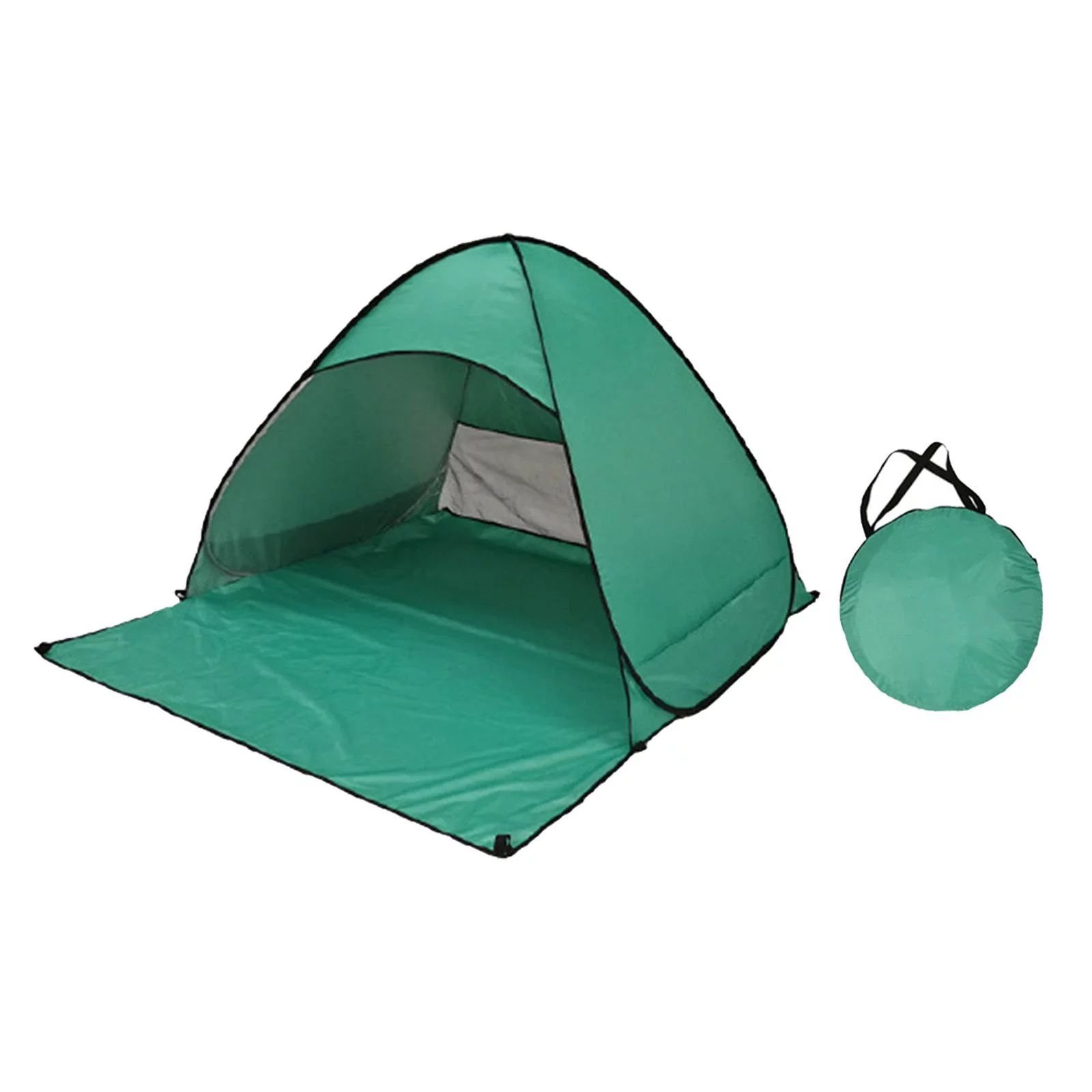 Beach Tent up Tent UPF 50 Lightweight Beach Sun Protection Camping Tent Quick Cabana for Mountaineering, Backyard Outdoor Activities, Picnic Deep Green