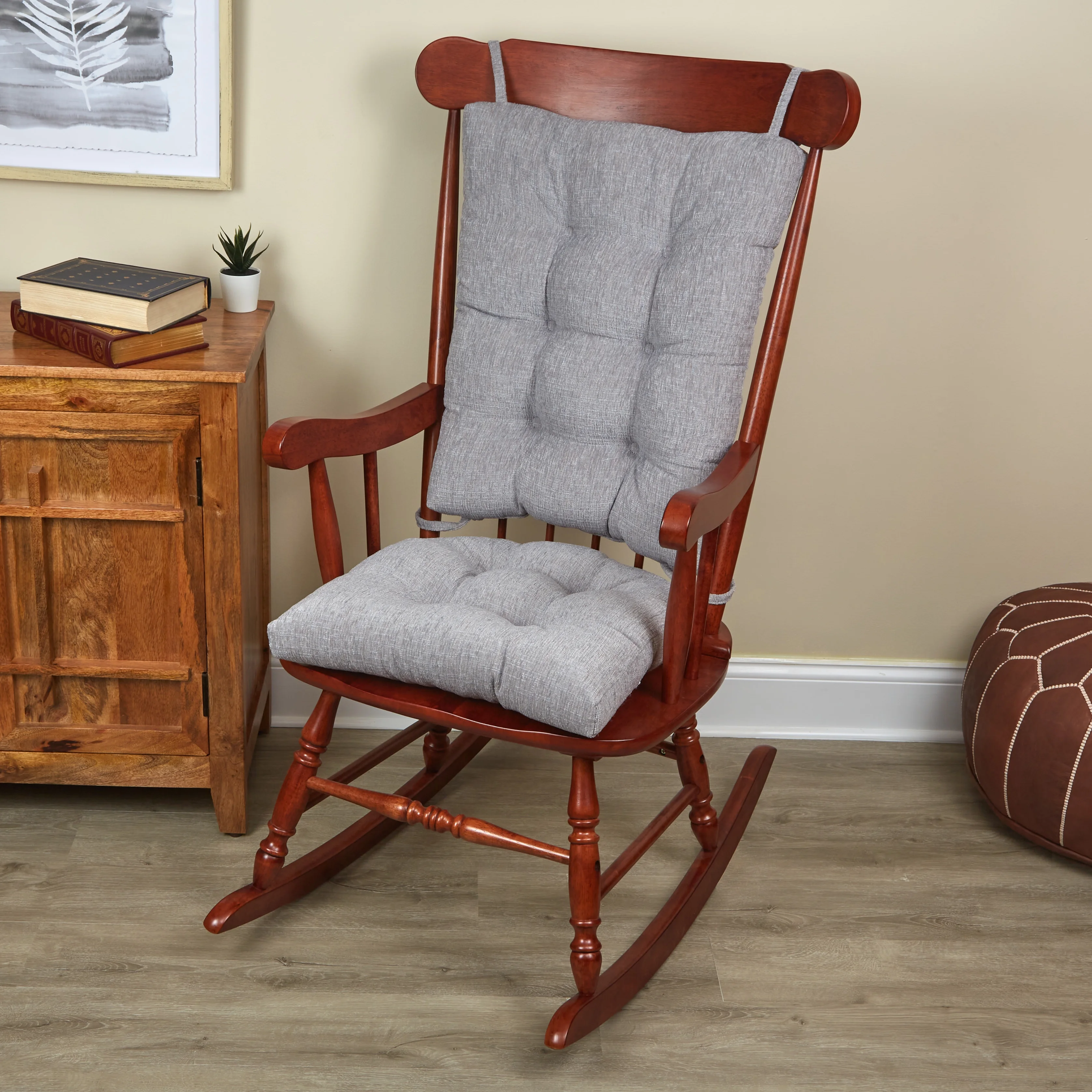 The Gripper Non-Slip Chenille Rocking Chair Cushion Set