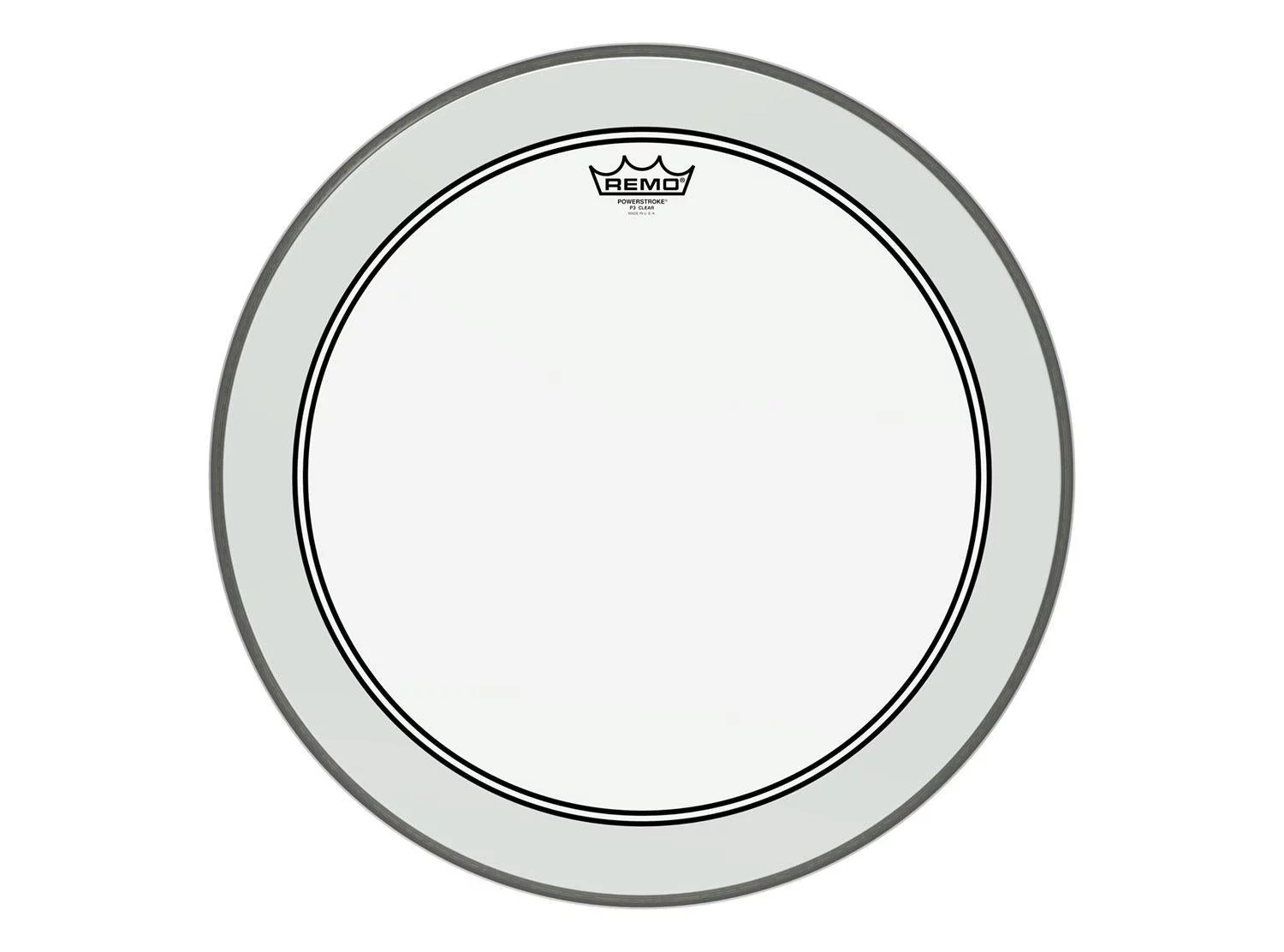 Remo Powerstroke 3 Clear Bass Drum Batter Head w/ White Falam Patch - P31320C2 20