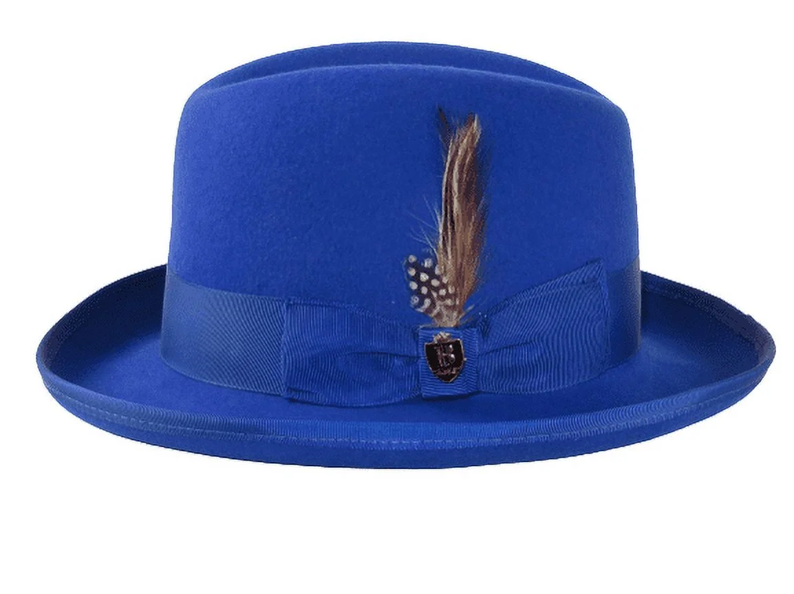 Men Bruno Capelo Dress Formal Hat Australian Wool Homburg Godfather GF108 Royal