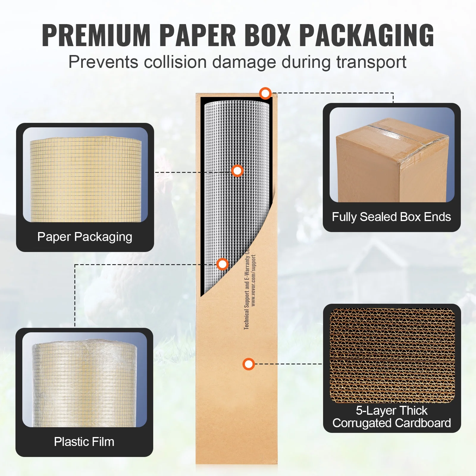 SKYSHALO 23 Ga Hardware Cloth Wire Mesh Roll 1/4