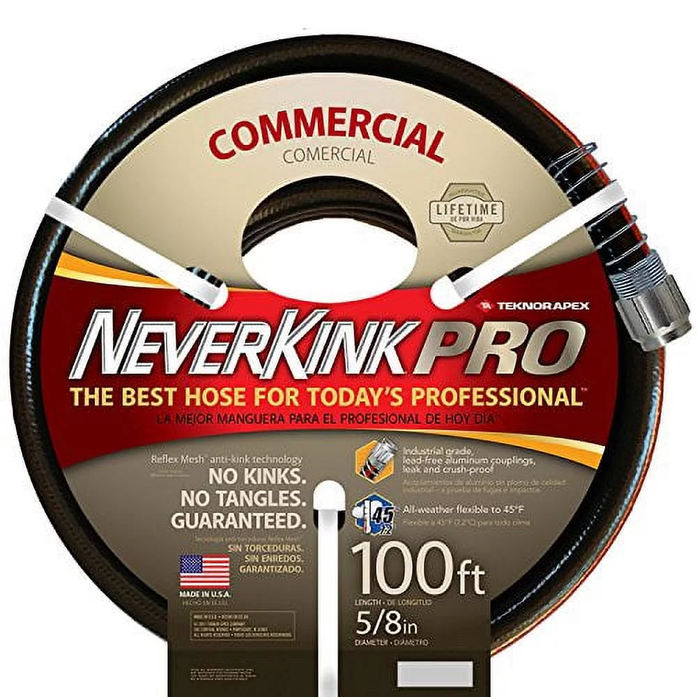 Teknor Apex Neverkink, 8844-100, PRO Water Hose, 5/8-in x 100-feet