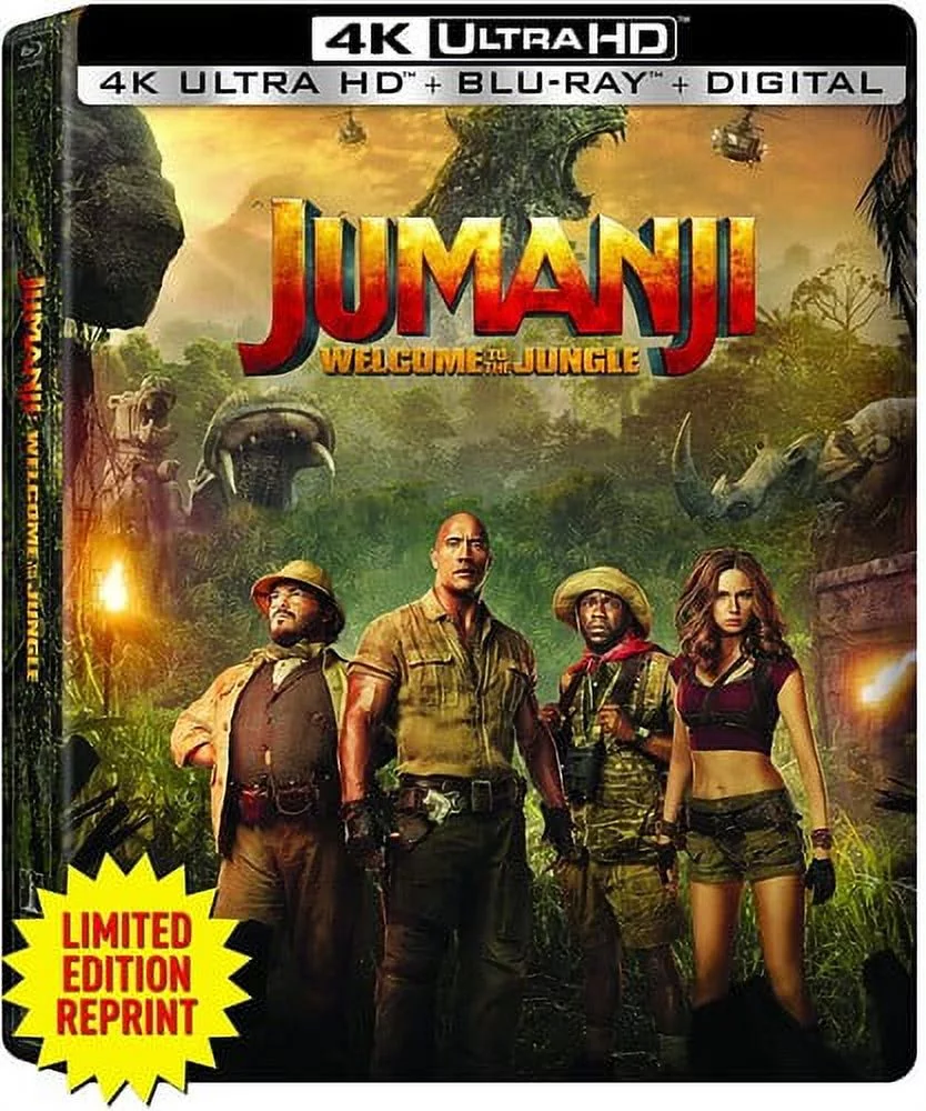 Jumanji: Welcome to the Jungle (4K Ultra HD + Blu-ray + Digital Copy) (Steelbook), Sony Pictures, Action & Adventure