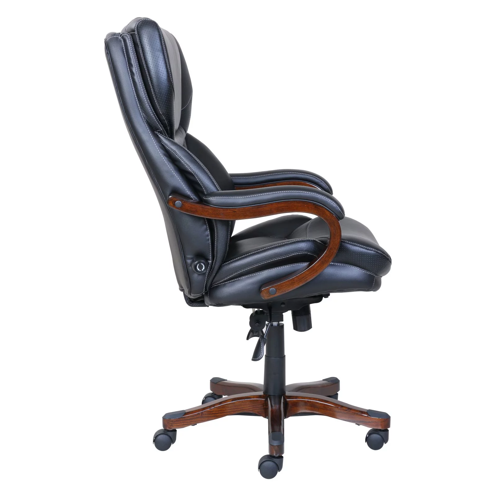Serta Adjustable Height Eco-Leather Executive Office Chair - Black