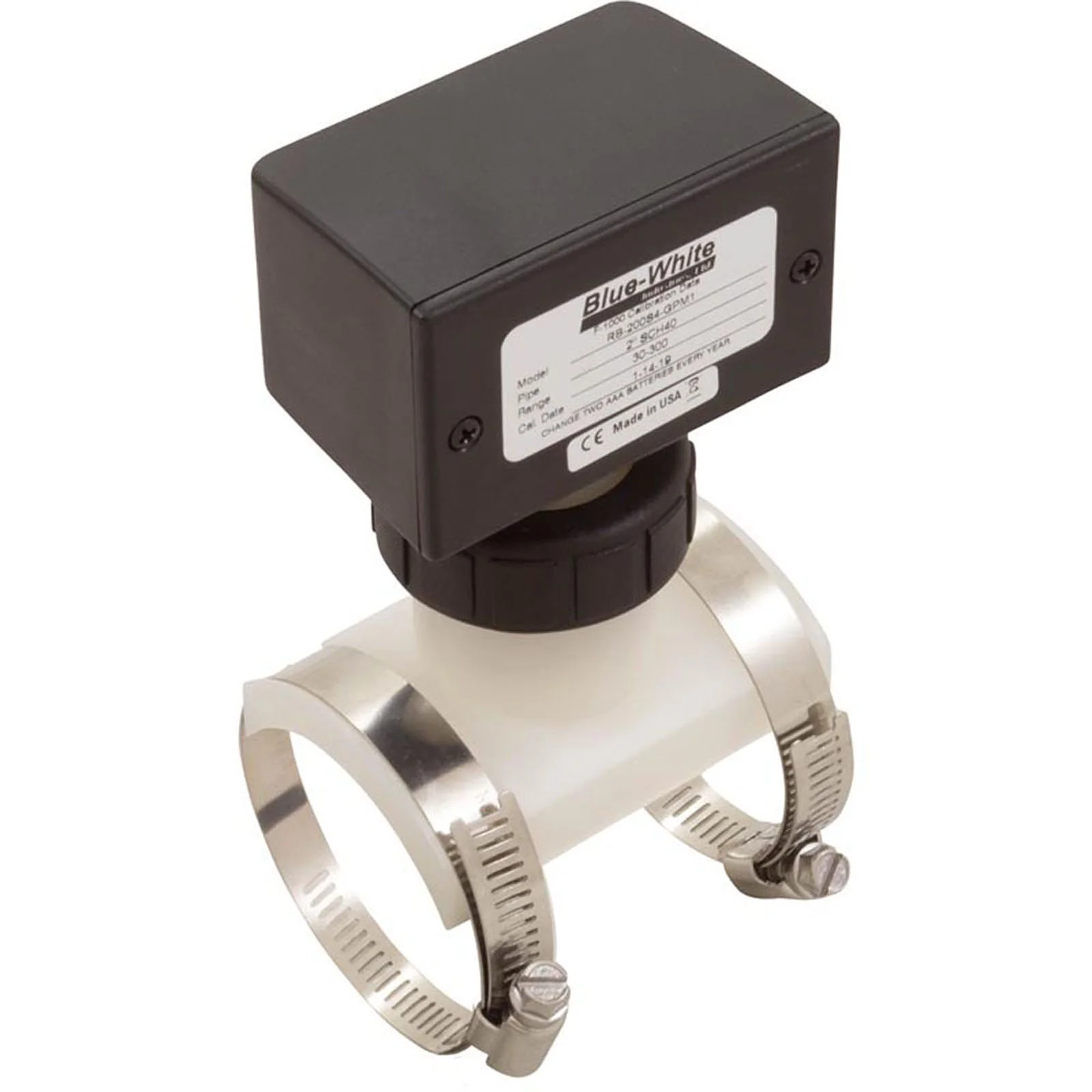 Flow Meter, Blue-White, F-1000, Digital, 2