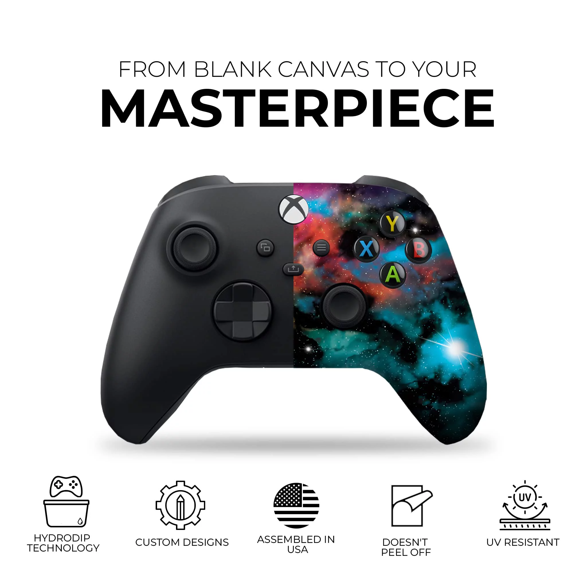 Dreamcontroller Wireless Xbox One Controller Galaxy Design, Compatible with Series X/S