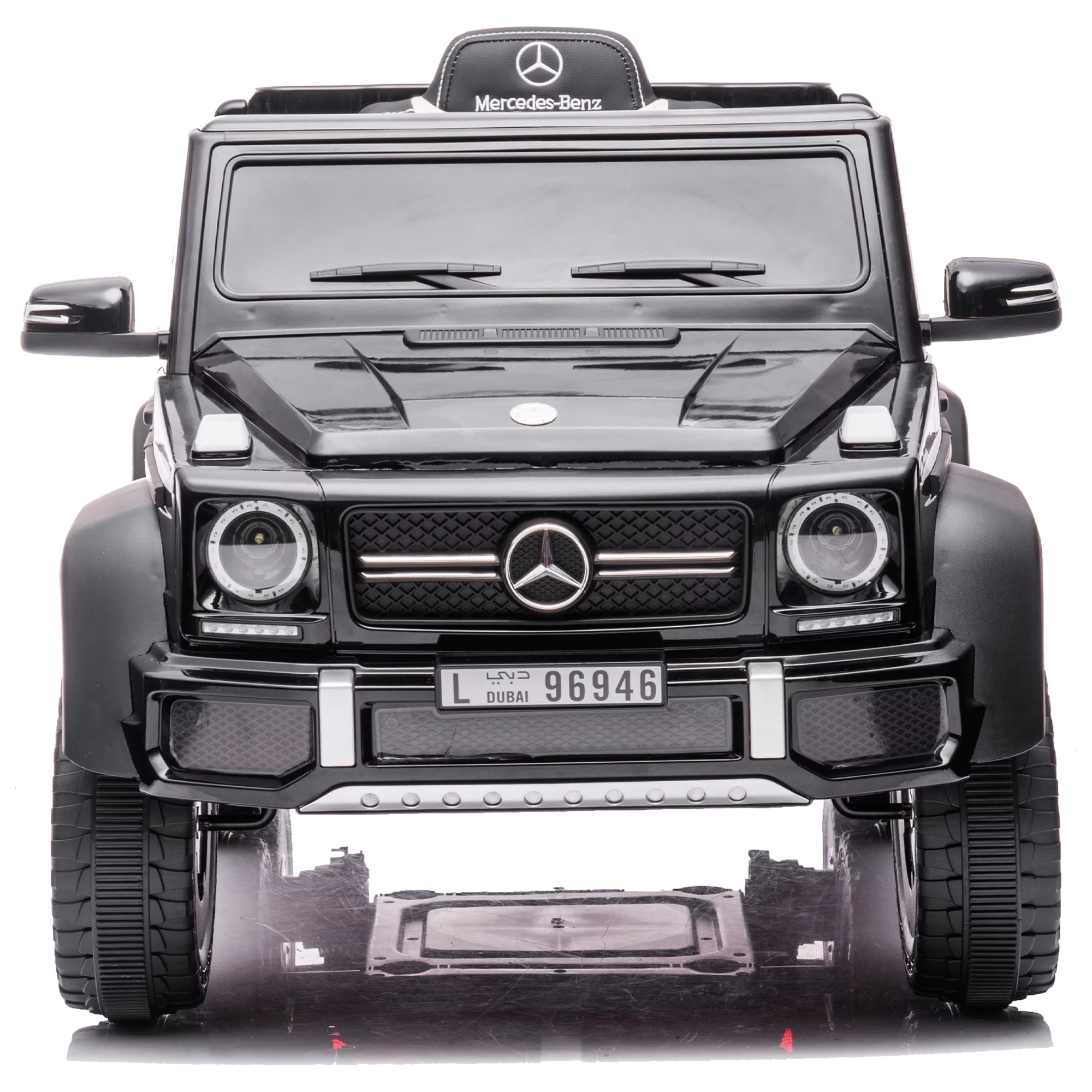 Licensed Mercedes-Benz 24V Kids Ride On Cars, 6-Wheel Drive Powered Ride on Truck with Remote Control, USB, Bluetooth, MP3, Music, Ride on Toys Electric Vehicles for Boys Girls Gifts Ages 3-6, Black