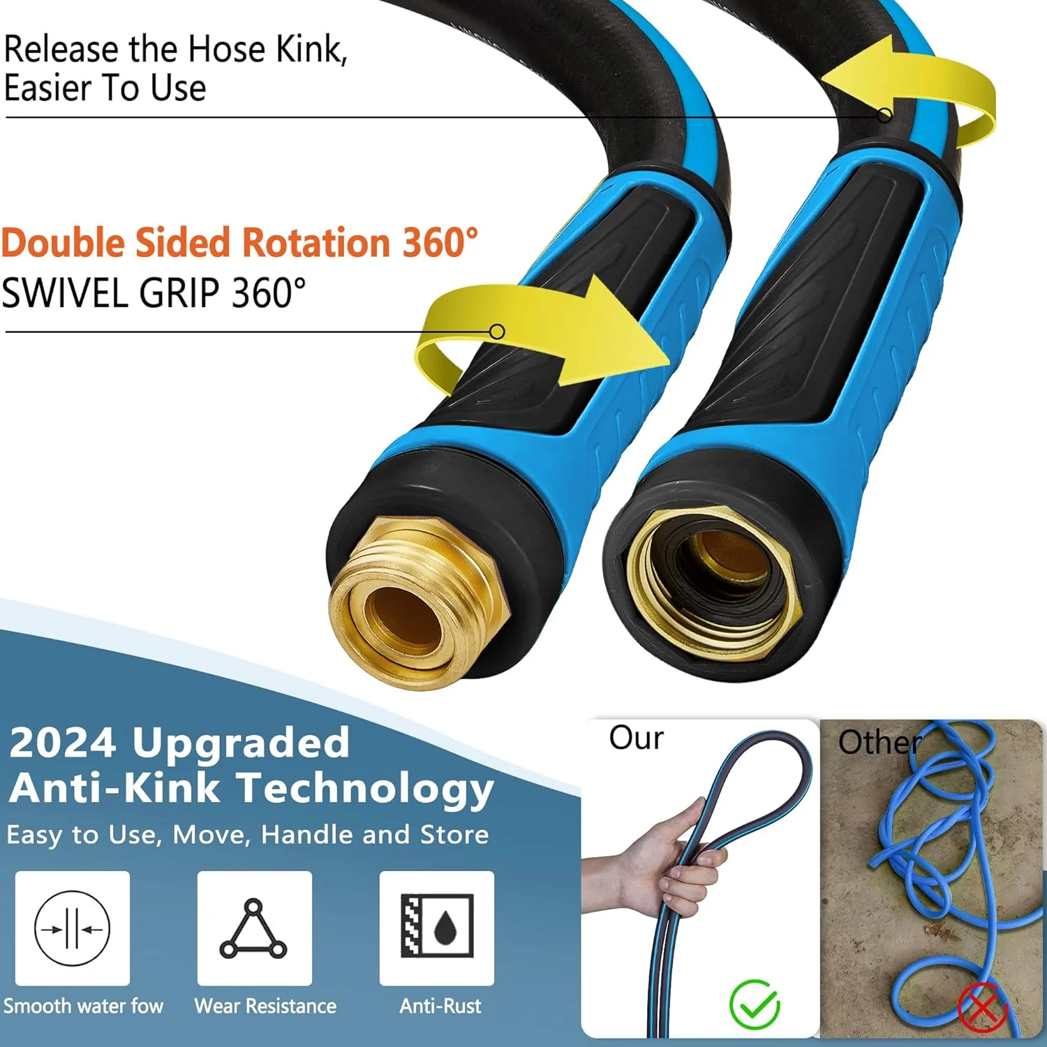 Hybrid Garden Hose 100 FT x 5/8