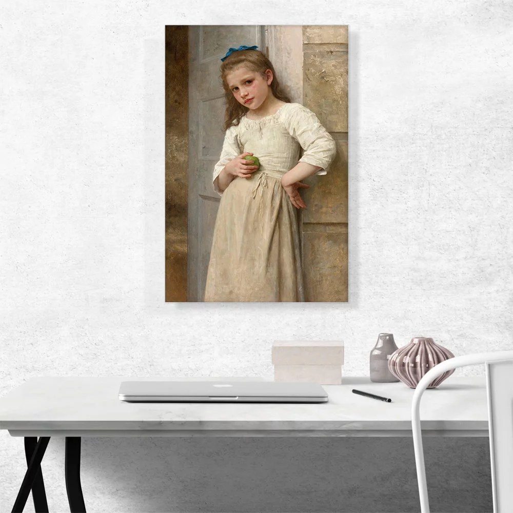 ARTCANVAS Yvonne On The Doorstep 1901 Canvas Art Print by William-Adolphe Bouguereau - Size: 26