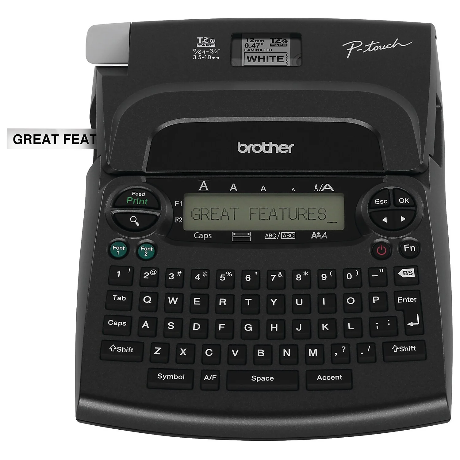 Brother P-Touch Desktop Label Maker and TZe Tape Bundle PT1890S