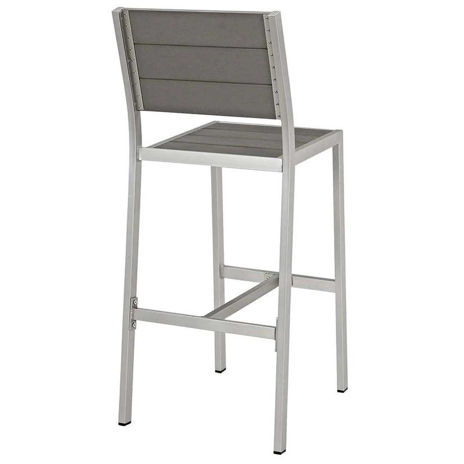 Afuera Living 3 Piece Patio Pub Set in Silver and Gray Finish