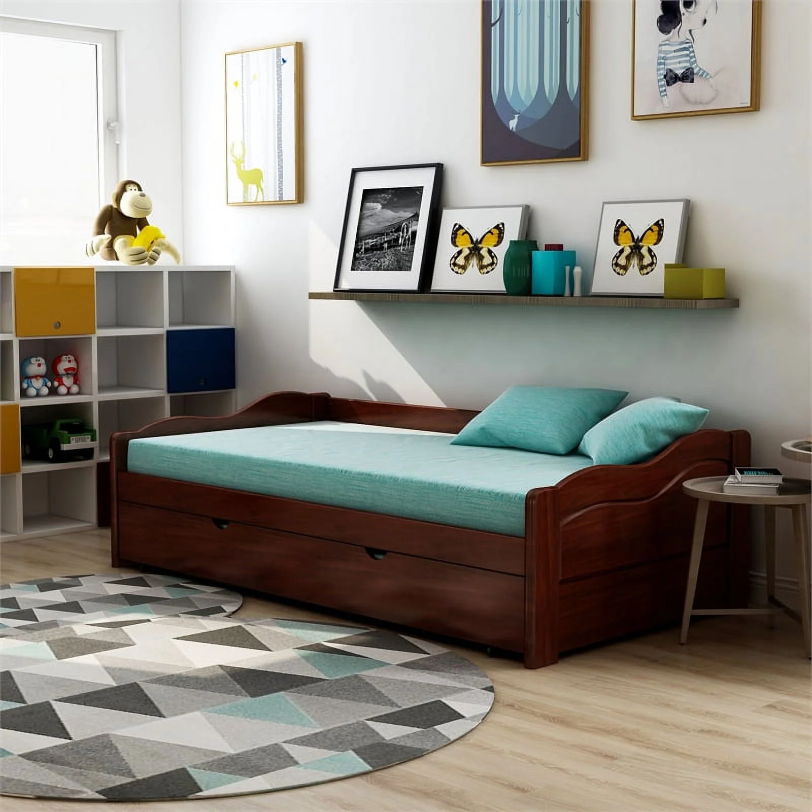 Furniture of America Bateman Wood Daybed with Trundle in Espresso