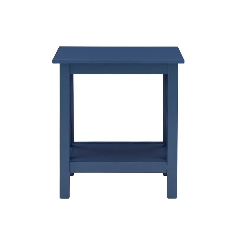 Linon Dalton Wood End Table in Navy Blue