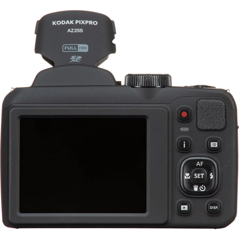 Kodak PIXPRO AZ255 Digital Camera (Black)+ Extra Battery + LED - 32GB Kit