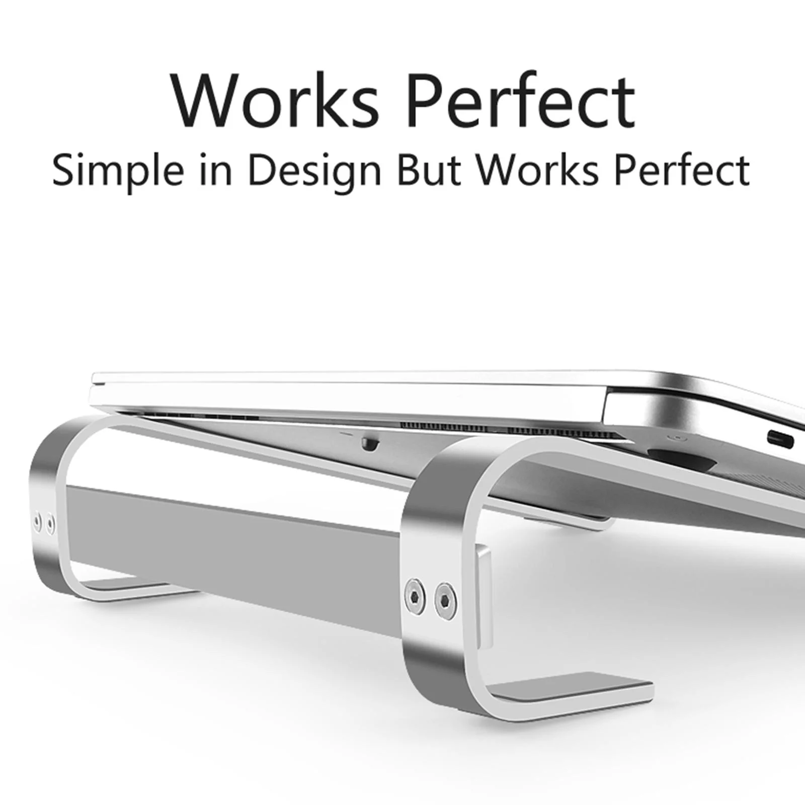 Stand Ergonomic Aluminum Computer Riser - Universal Computer Cooling -