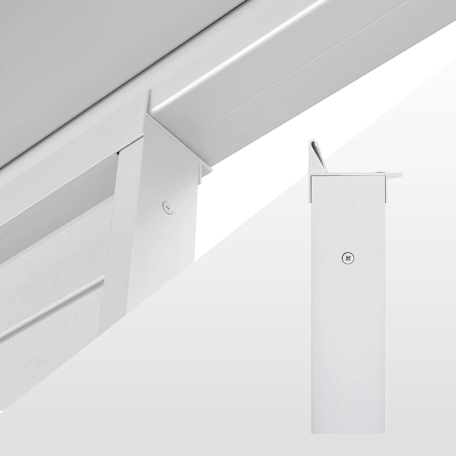 Gardesol 1 Panel of Aluminum Louvered Wall Pergola Divider (13' Side Need 3 Panels), Side Shade Privacy Screen Panel,Pergola Accessories Only,White