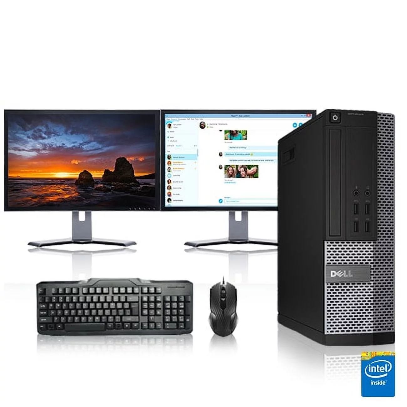 Restored Dell Optiplex Desktop Computer 3.1 GHz Core i3 Tower PC, 8GB, 2TB HDD, Windows 10 Home x64, Office 365, 17
