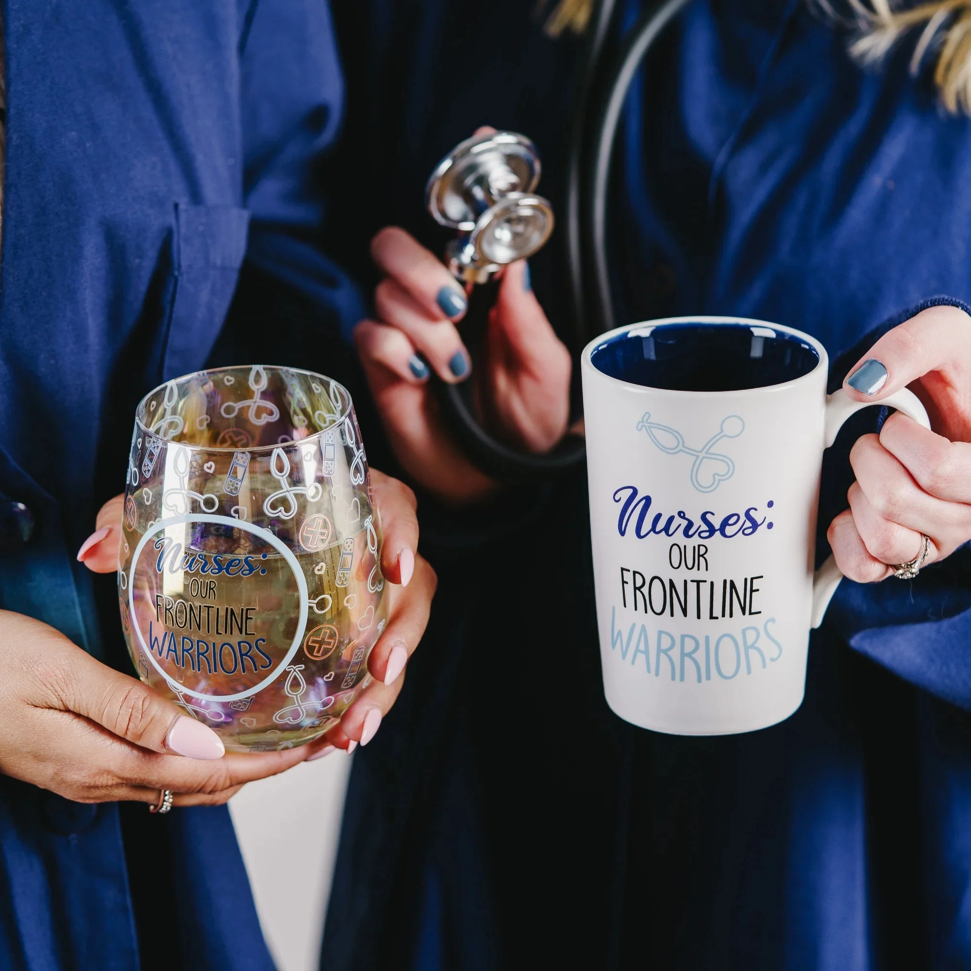 Nurses - 18 oz Stemless Wine Glass