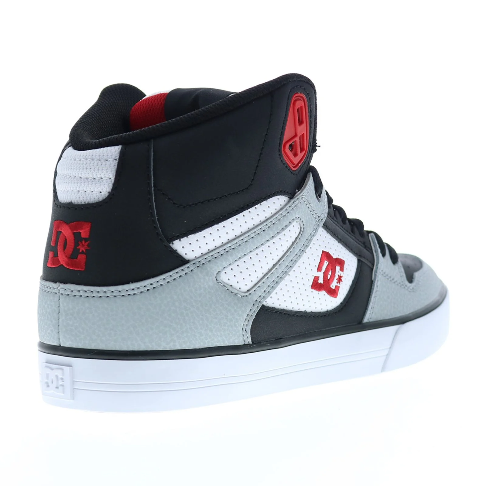 DC Men's Pure High-Top Shoes - Black/Grey/Red - 10.5