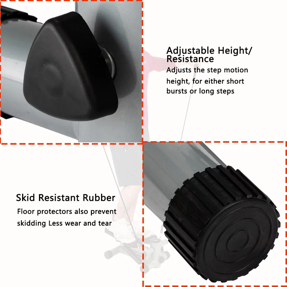 Ktaxon Air Climber Stair Stepper Exerciser Machine, Aerobic Fitness Step Cardio Equipment, with Resistance Bands, Home Gym Use