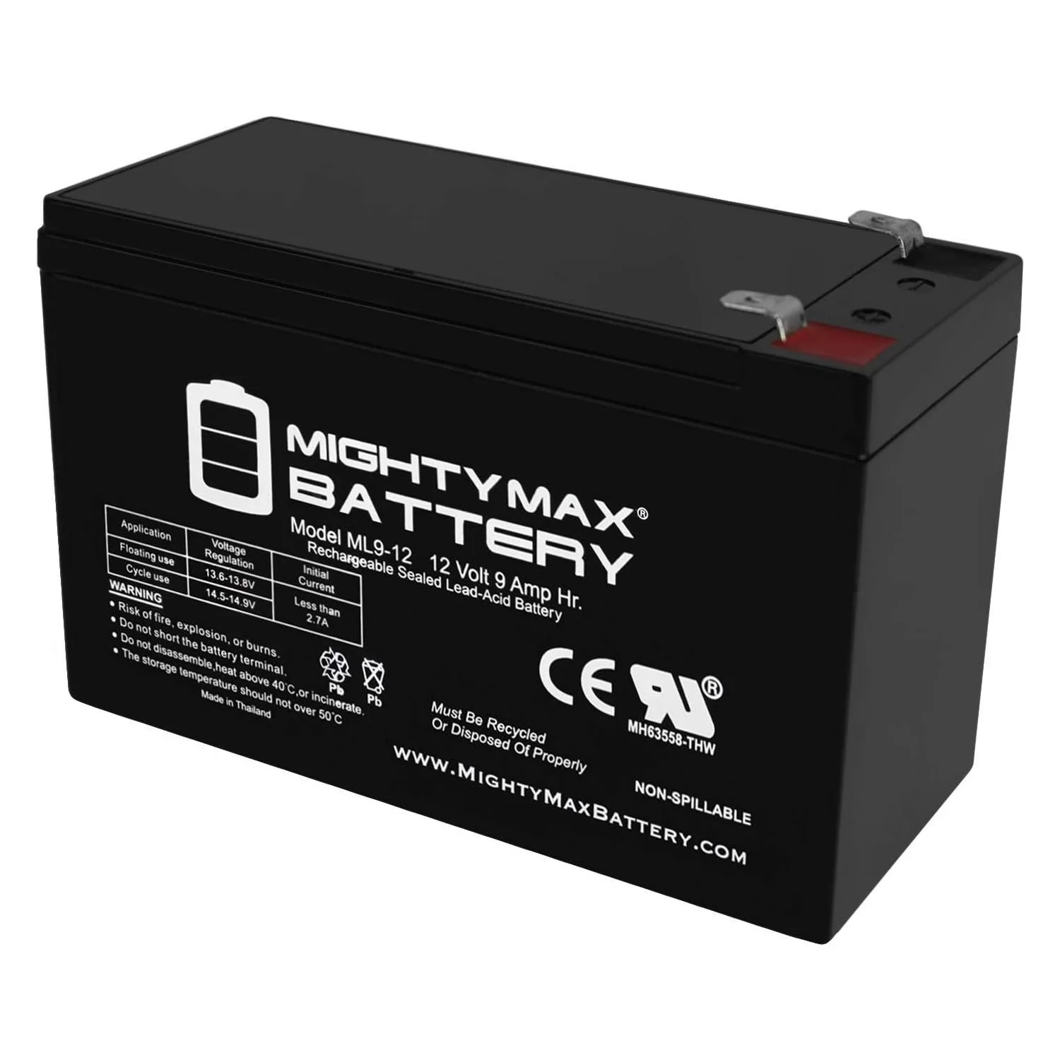 12V 9Ah SLA Battery Replacement for Para Systems Minuteman PRO 1000ri