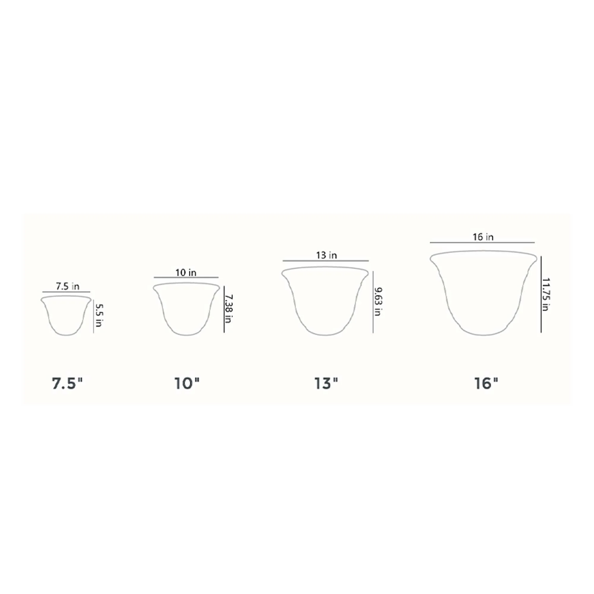 HC Companies Sierra 10 Inch Round Garden Planter Pot (3 Pack)