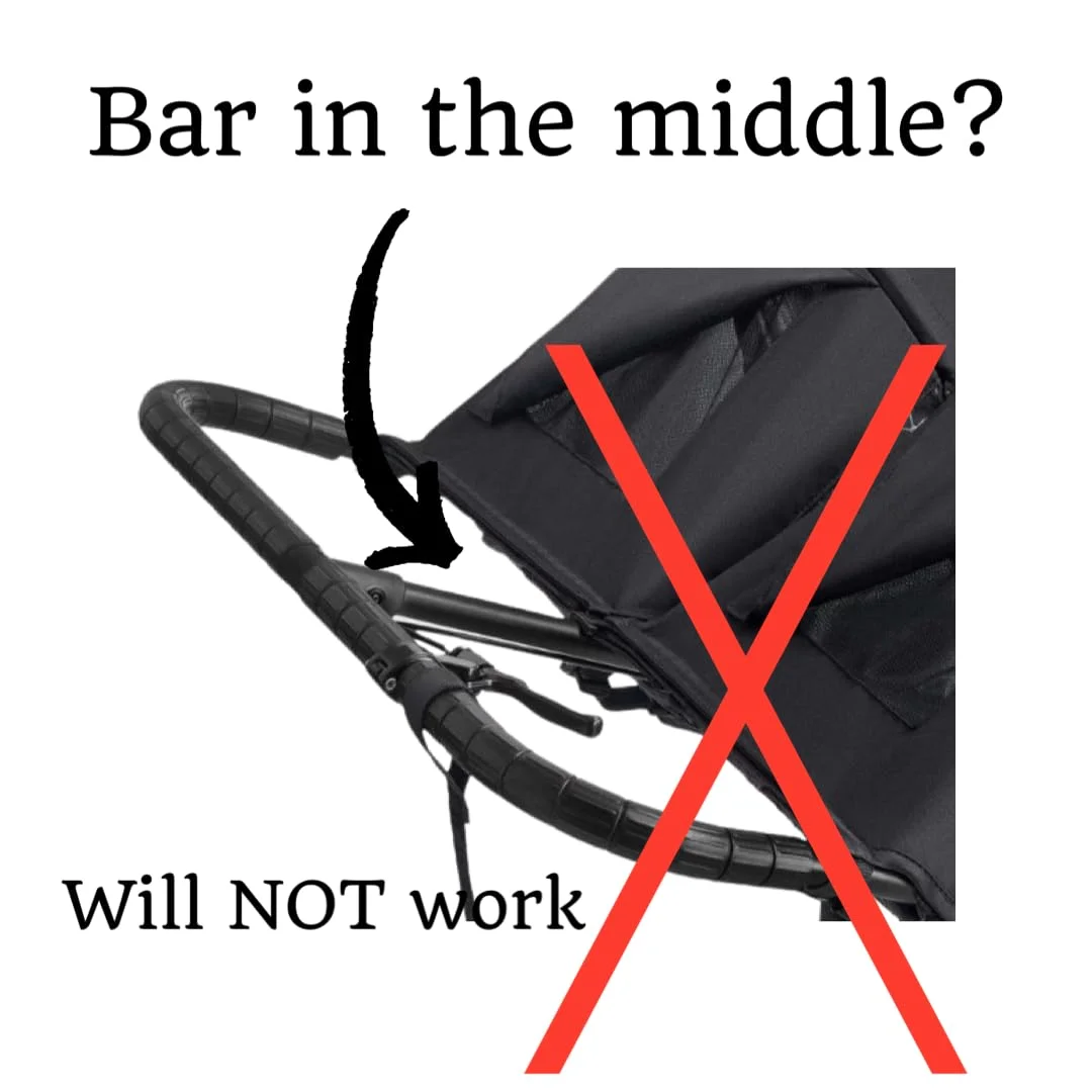 Double Stroller Organizer for Bob Duallie and Baby Jogger City Mini GT Black