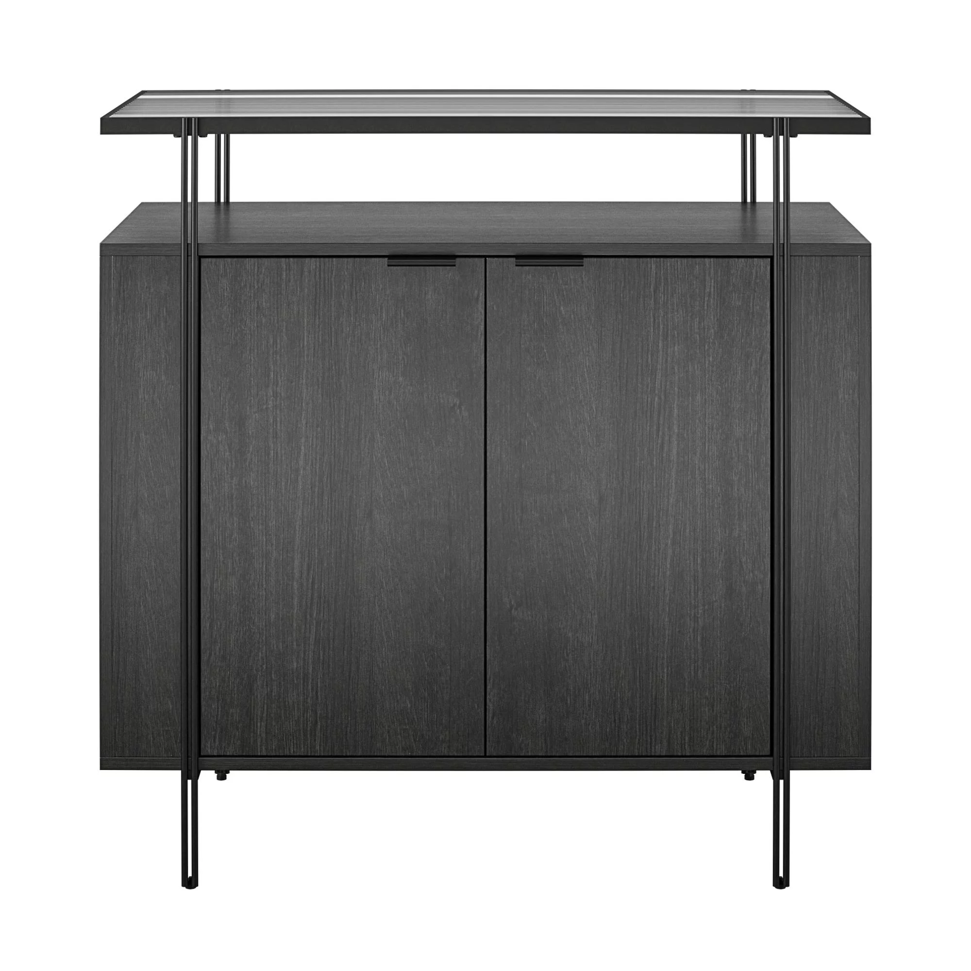 Ameriwood Home Vance Bar Cabinet, Black Oak