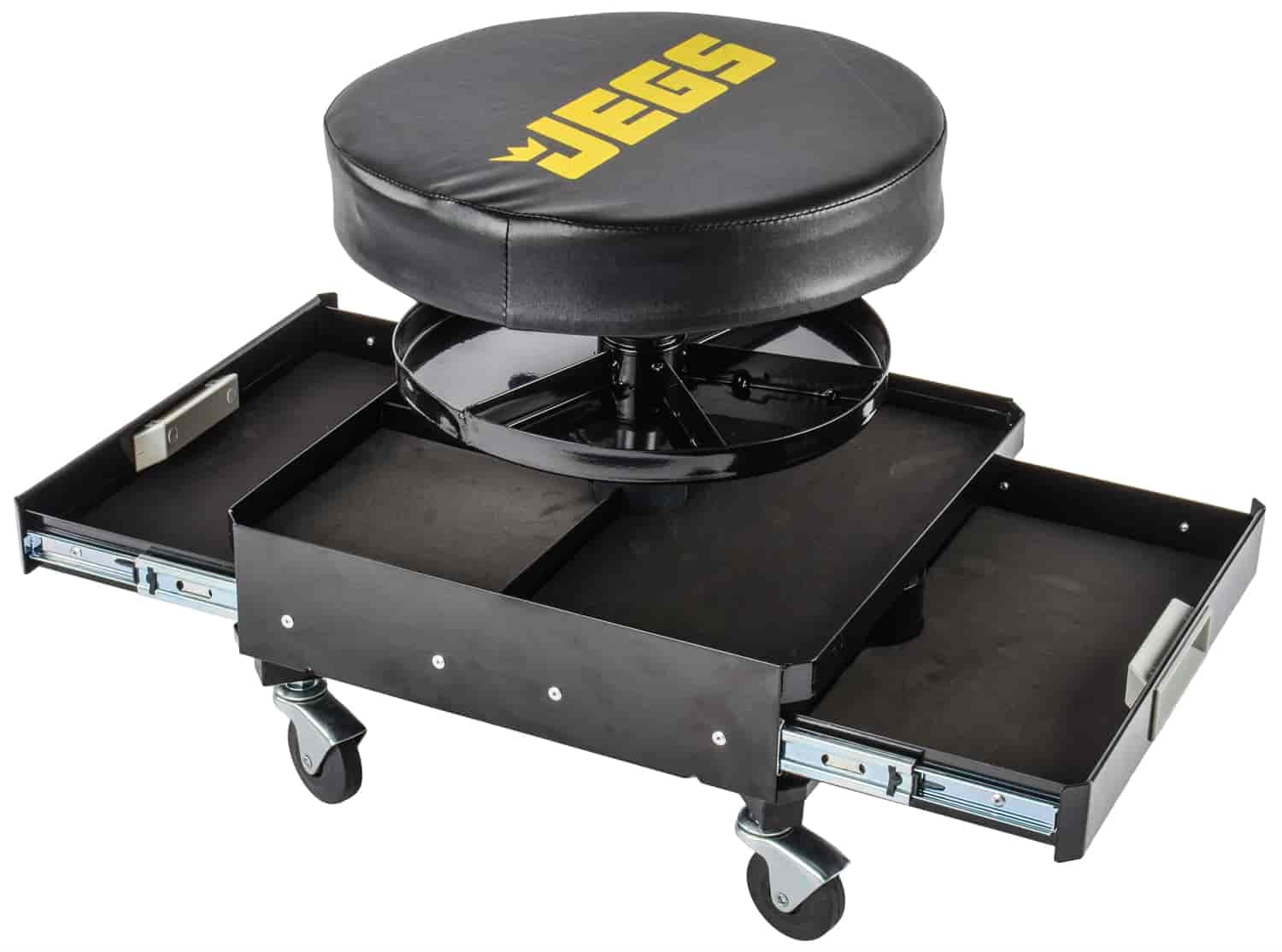 JEGS 81157 Mechanic Seat Capacity: 300 lbs. Seat Height: 16 in. to 21 in. Padded