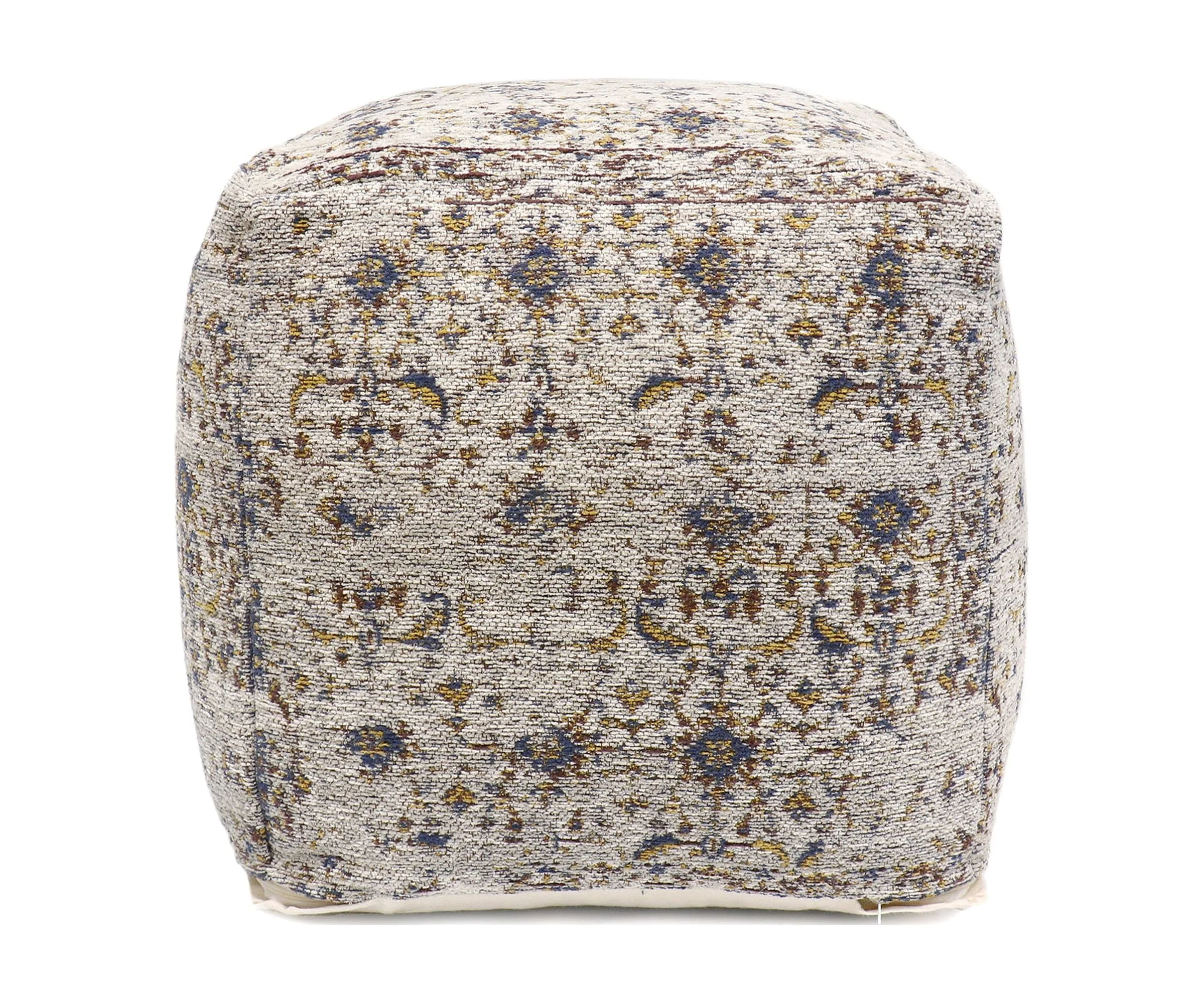 Pasargad Home PPF-313-1 Grand Canyon Cotton Pouf - Multicolor - 17.75 x 17.75 x 17.75 in.