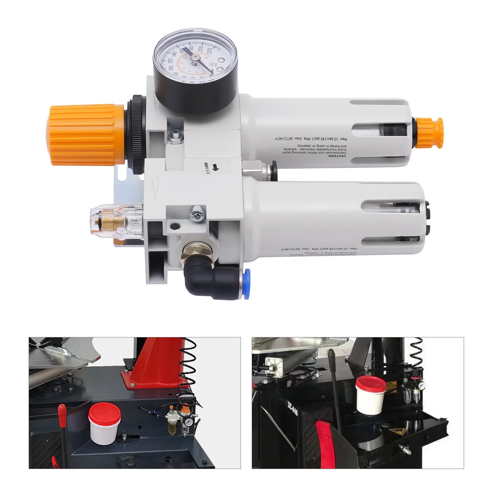 145Psi Air Pressor Oil Water Separator Regulator for Tire Changer Machine Part