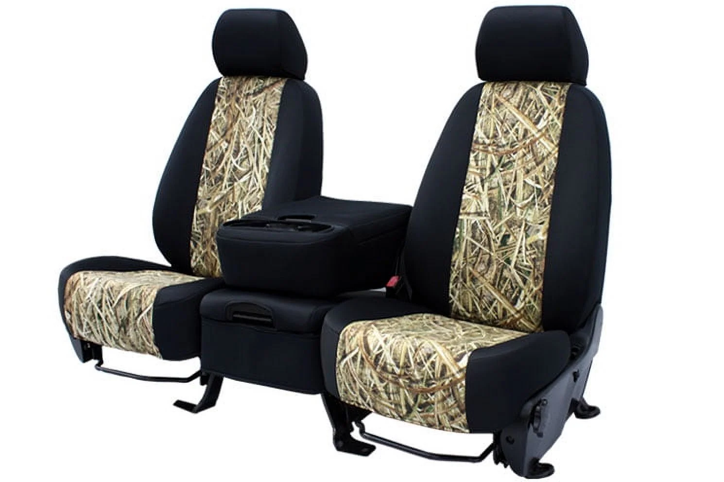 CalTrend Rear 60/40 Split Back & Solid Cushion Mossy Oak Seat Covers for 2011-2011 Ford Fiesta - FD376-79MB Shadow Grass Blades Insert with Black Trim