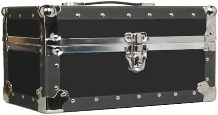 YPADLBC Summer Camp and College Dorm Mini  Trunk Organizer Keepsake Box  Chest Footlocker Size 14"L x 8"H x 8"W Hunter Green