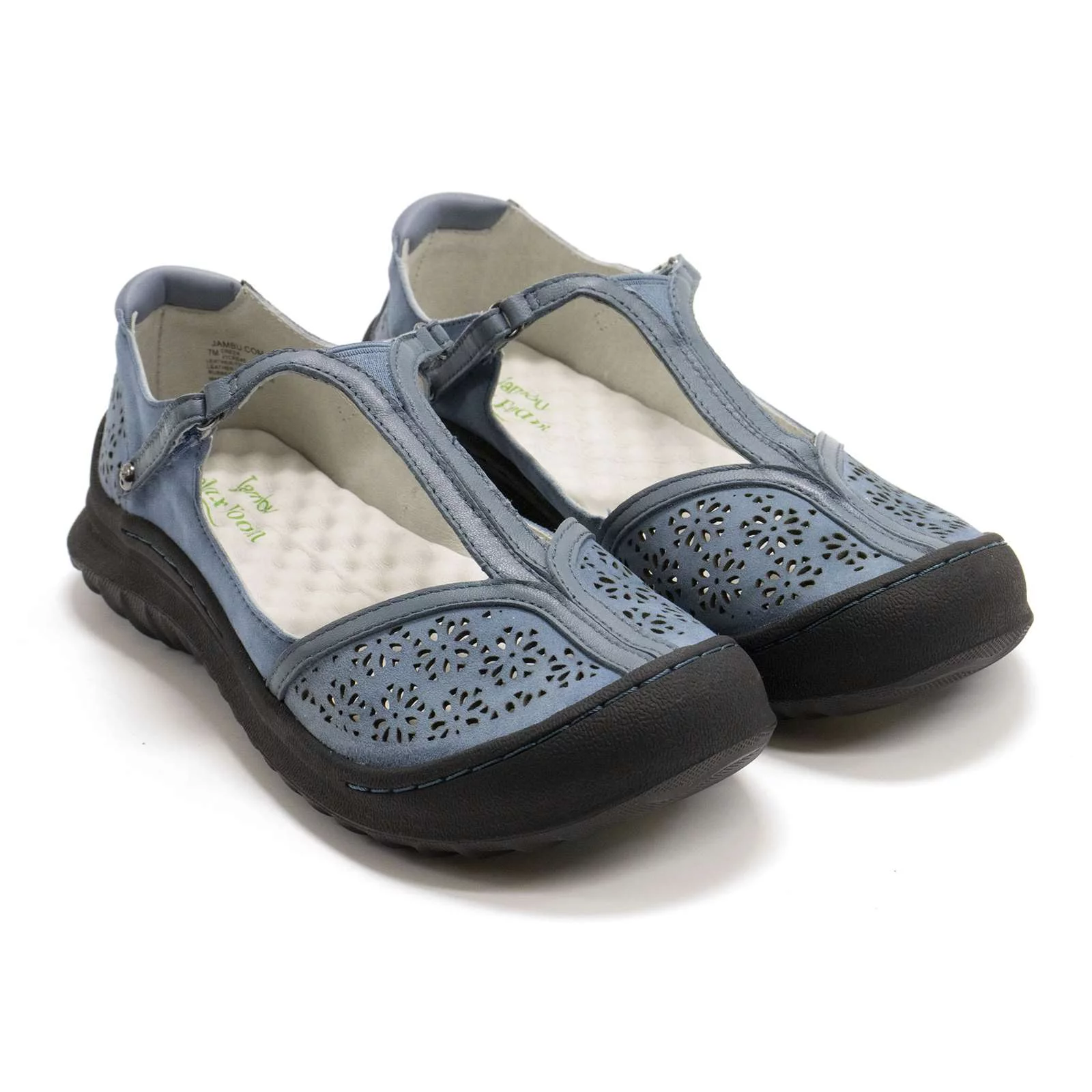 Jambu Women's Creek Mary Jane Flats, Denim,9 M US