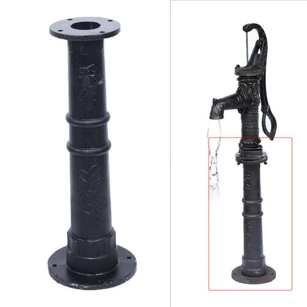 Garden Hand Water Pump Cast Iron Black Well Fountain Booster Tool & Stand