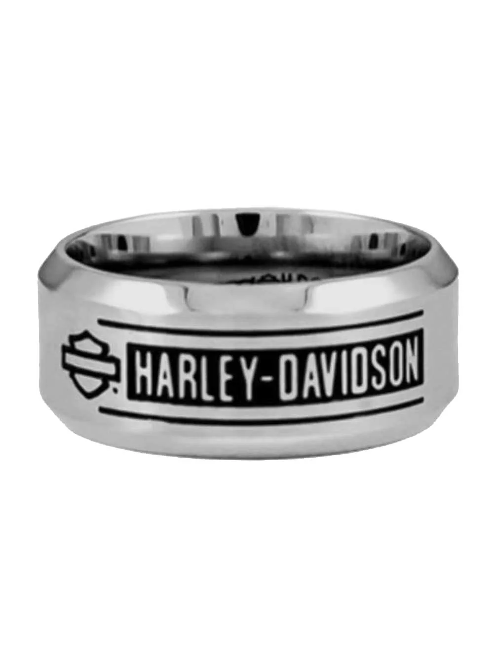 Harley-Davidson Men's H-D Bar Script Stainless Steel Band Ring, HSR0026 (10), Harley Davidson