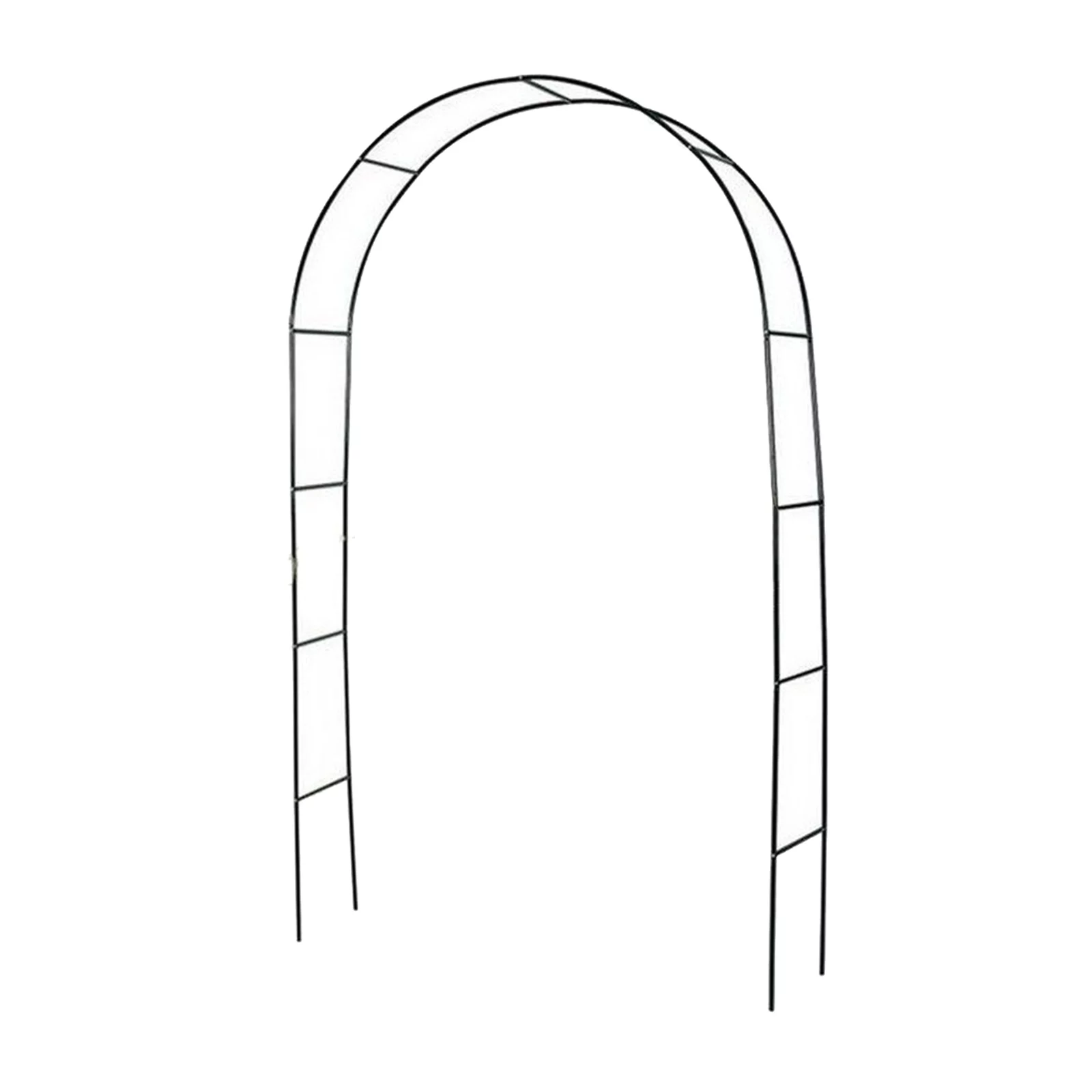 Reconfigurable Easy-to-Assemble Metal Outdoor Garden or Wedding Arch Arbor for Wedding Bridal Party Elegant Decorations Garden Climbing Plants Vines - 200X230X37CM Black