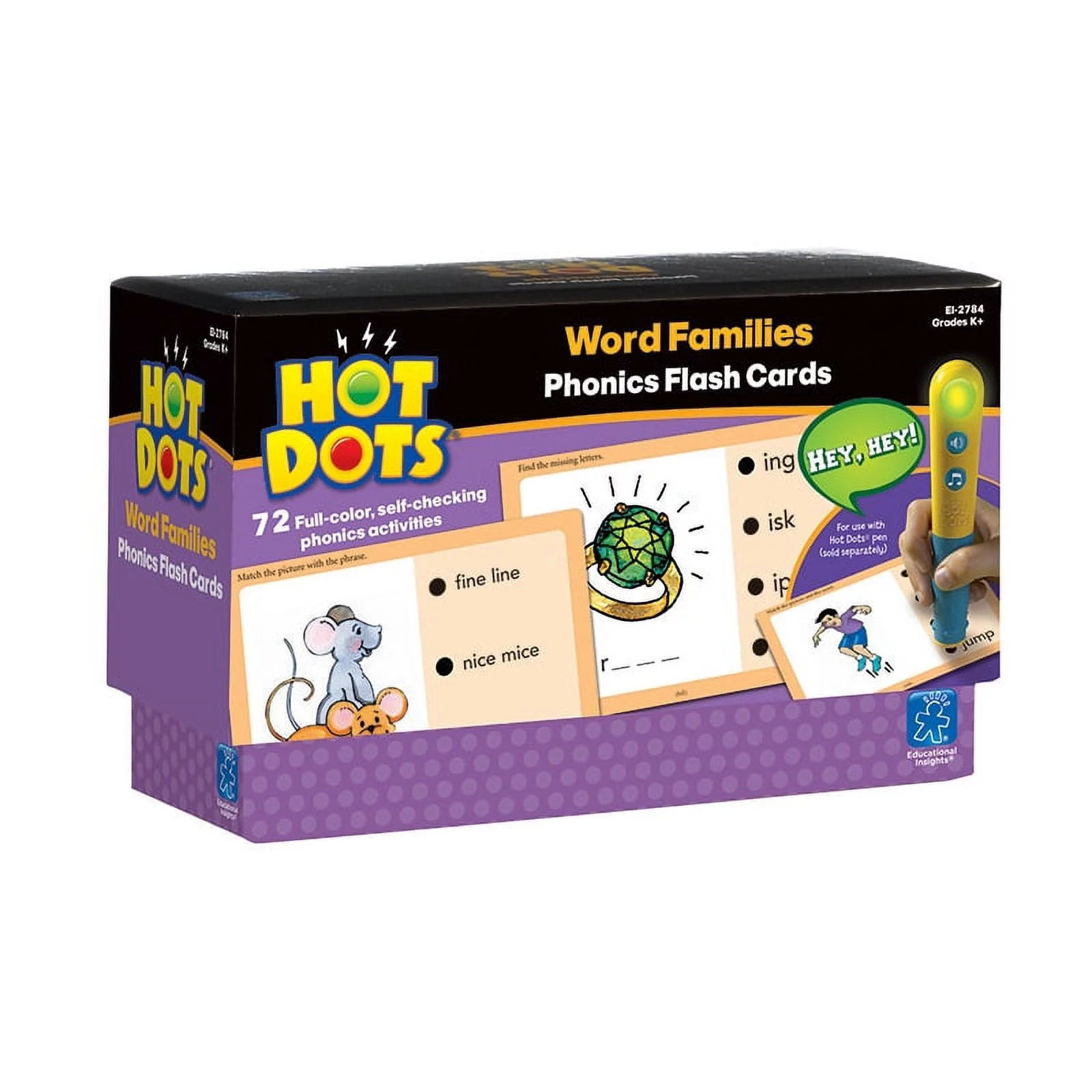 Educational Insights Hot Dots Phonics Program Set 5 Word Families 2784