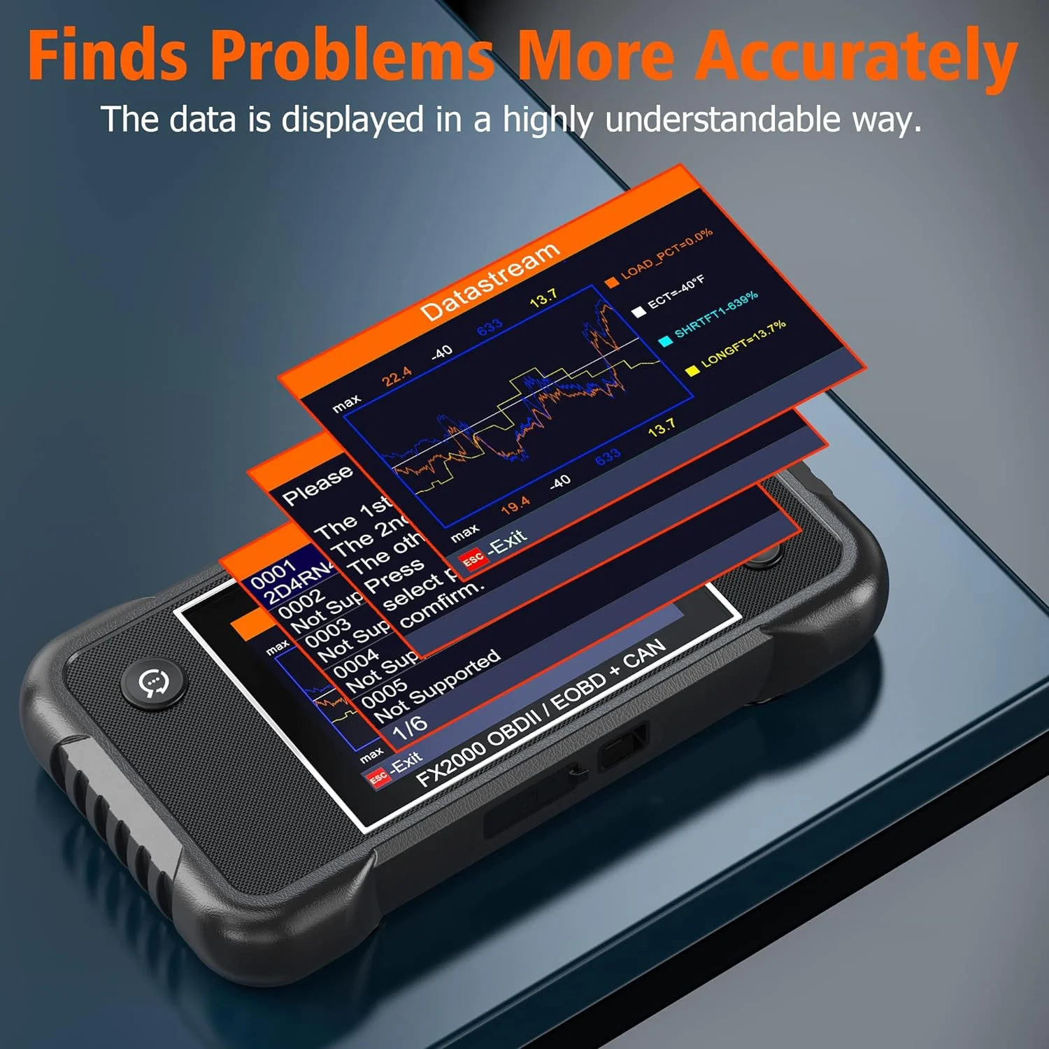 ANCEL PB100 12v Power Circuit Probe with FX2000 Automotive ABS SRS Transmission Diagnostic Scan Tool